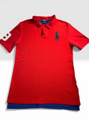 Ralph Lauren Red Polo with Navy Pony
